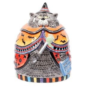 VTG! Fitz & Floyd Whimisical Halloween Cat Cookie jar